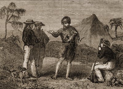 Selkirk und die britischen Seeleute, Illustration aus 